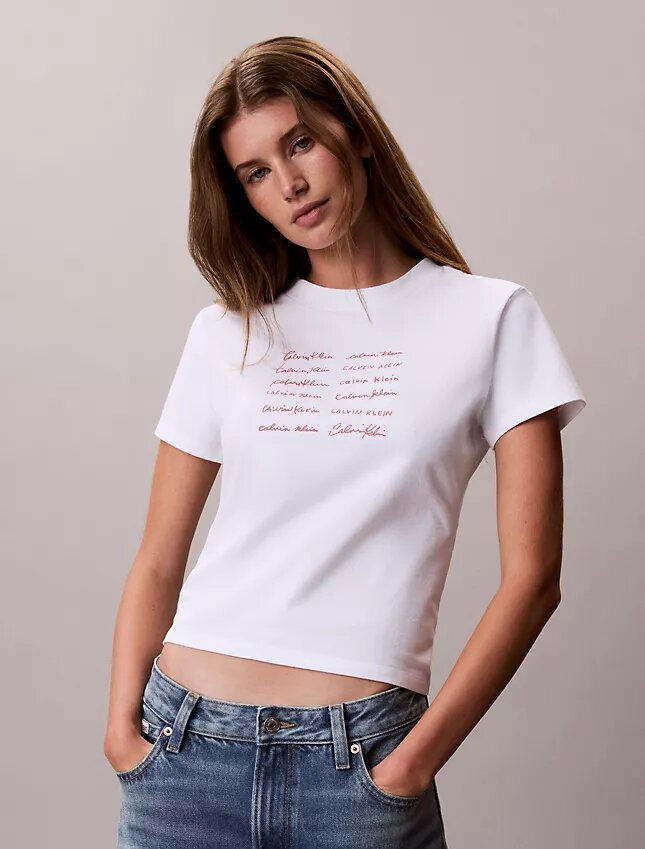 Logo Font Graphic Slim T-Shirt Logo Font Graphic Slim T-Shirt