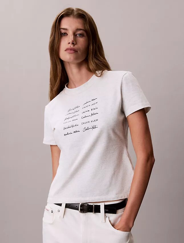 Logo Font Graphic Slim T-Shirt Logo Font Graphic Slim T-Shirt