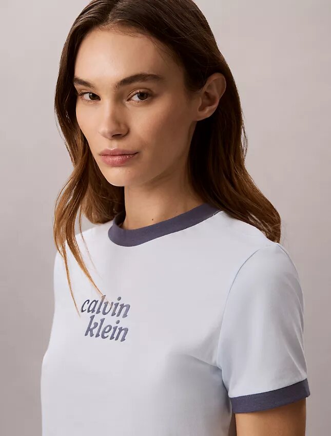 Logo Graphic Cropped Ringer T-Shirt Logo Graphic Cropped Ringer T-Shirt