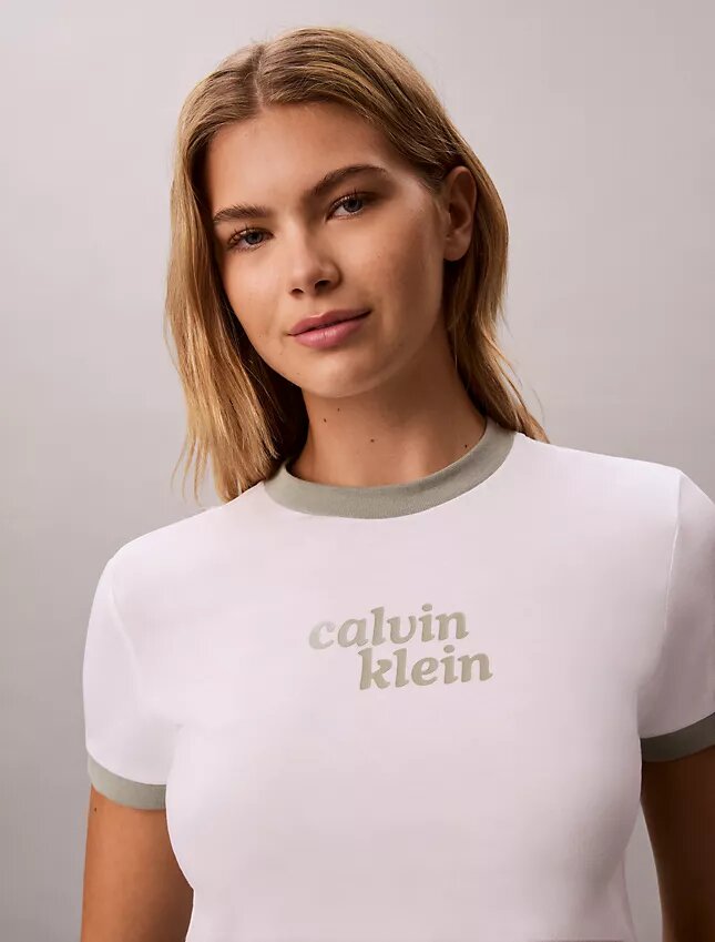 Logo Graphic Cropped Ringer T-Shirt Logo Graphic Cropped Ringer T-Shirt