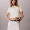 Logo Graphic Cropped Ringer T-Shirt Logo Graphic Cropped Ringer T-Shirt