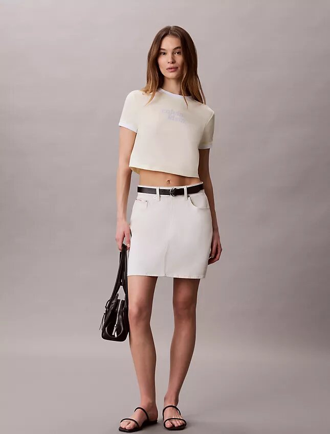 Logo Graphic Cropped Ringer T-Shirt Logo Graphic Cropped Ringer T-Shirt