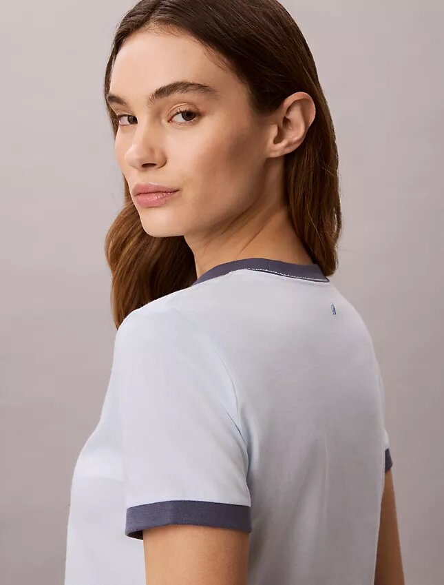 Logo Graphic Cropped Ringer T-Shirt Logo Graphic Cropped Ringer T-Shirt