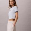 Logo Graphic Cropped Ringer T-Shirt Logo Graphic Cropped Ringer T-Shirt