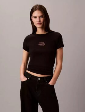 Logo Graphic Rib Slim T-Shirt