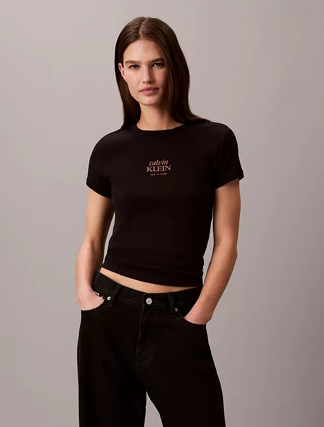 Logo Graphic Rib Slim T-Shirt Logo Graphic Rib Slim T-Shirt