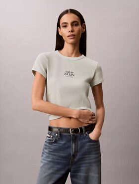 Logo Graphic Rib Slim T-Shirt
