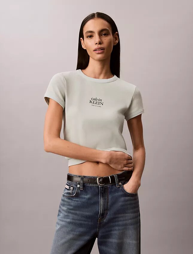 Logo Graphic Rib Slim T-Shirt Logo Graphic Rib Slim T-Shirt