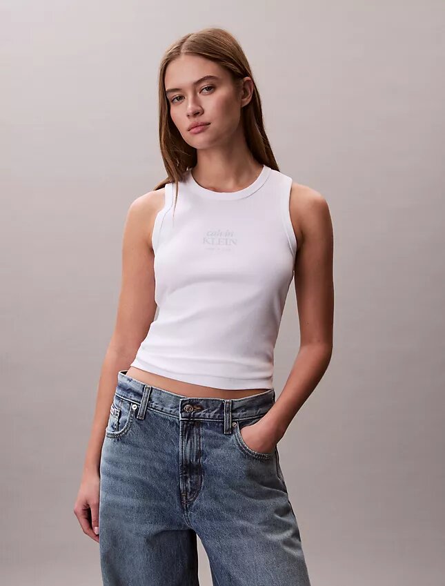 Logo Graphic Rib Tank Top Logo Graphic Rib Tank Top