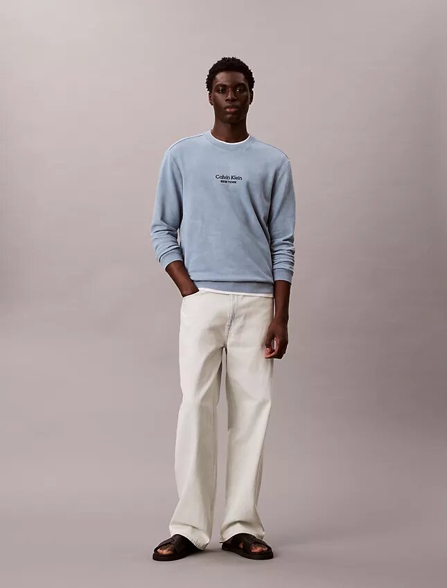 Logo Graphic Terry Crewneck Sweatshirt Logo Graphic Terry Crewneck Sweatshirt