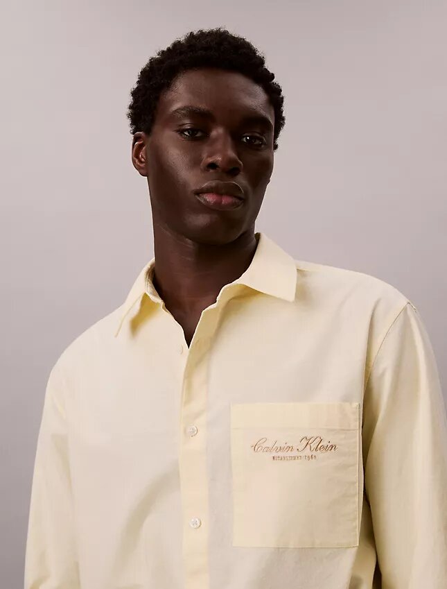 Logo Graphic Washed Oxford Button-Down Shirt Logo Graphic Washed Oxford Button-Down Shirt