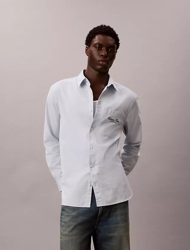 Logo Graphic Washed Oxford Button-Down Shirt Logo Graphic Washed Oxford Button-Down Shirt