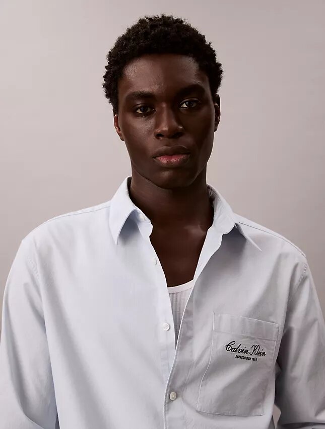 Logo Graphic Washed Oxford Button-Down Shirt Logo Graphic Washed Oxford Button-Down Shirt