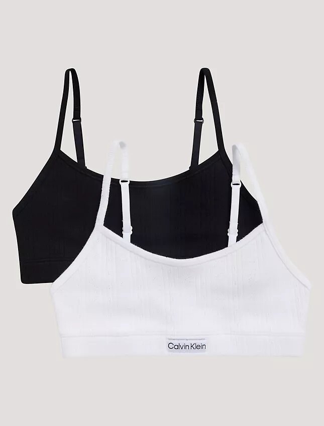 Logo Rib 2-Pack Cropped Bralette Logo Rib 2-Pack Cropped Bralette