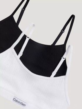 Logo Rib 2-Pack Cropped Bralette