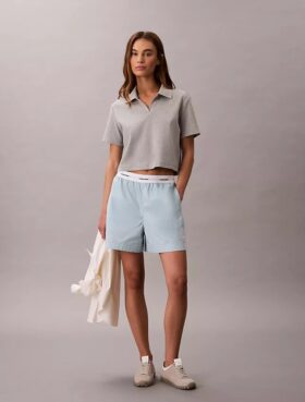 Logo Waistband Cotton Shorts