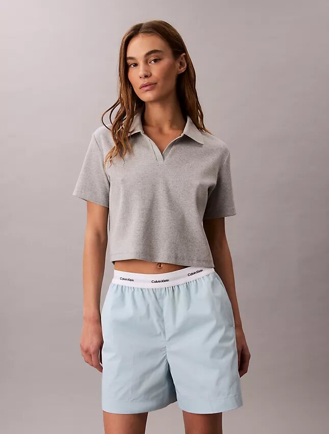 Logo Waistband Cotton Shorts Logo Waistband Cotton Shorts