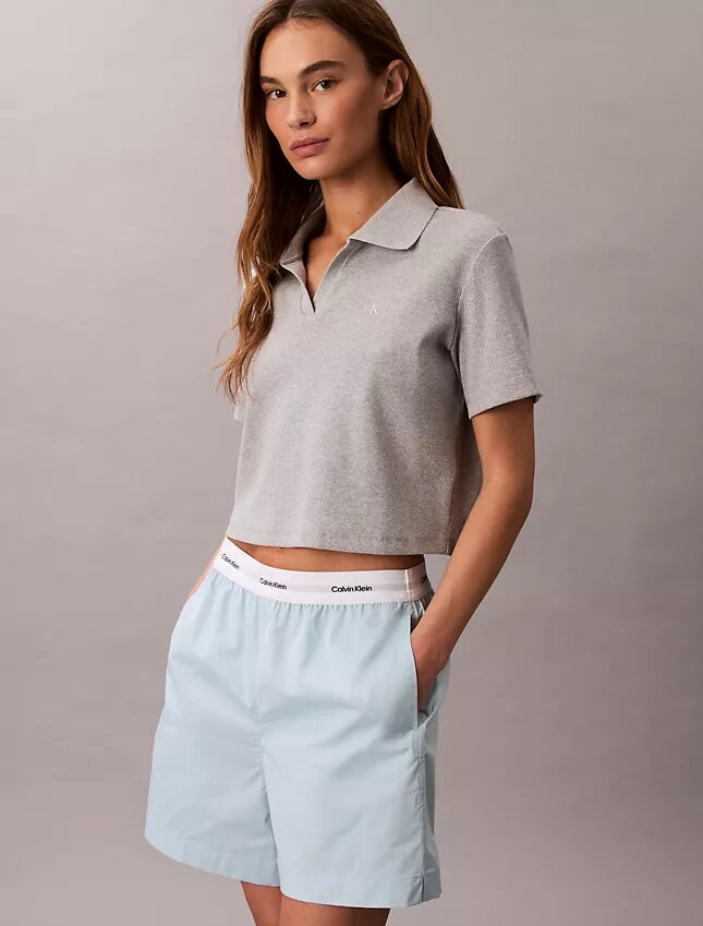 Logo Waistband Cotton Shorts Logo Waistband Cotton Shorts