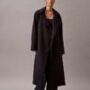 Long Wool Twill Blend Trench Coat Long Wool Twill Blend Trench Coat
