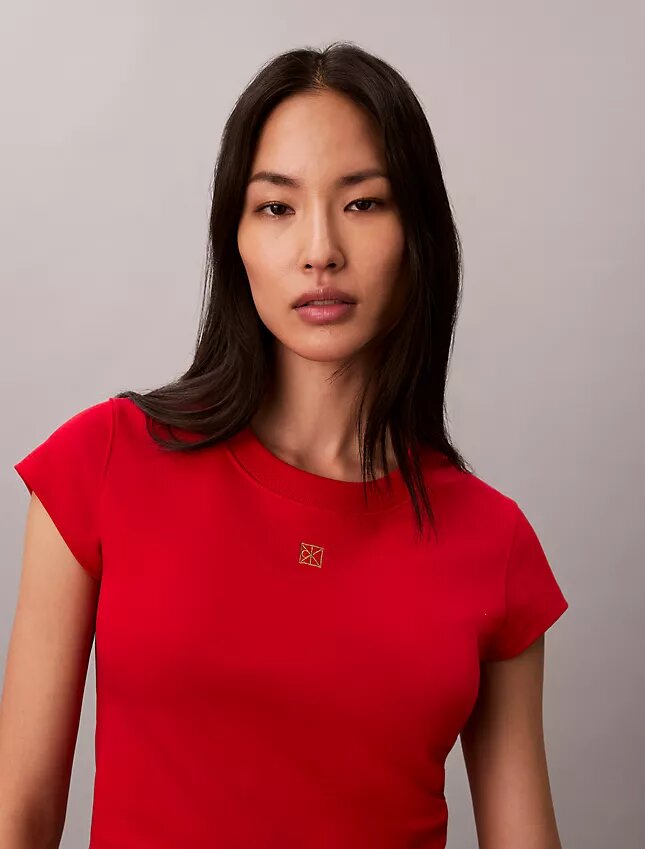 Lunar New Year Emblem Logo Crop T-Shirt Lunar New Year Emblem Logo Crop T-Shirt