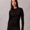 Lurex Merino Wool Blend Mini Sweater Dress