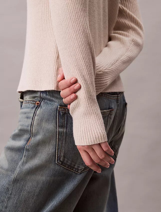 Lurex Merino Wool Blend Rib Cardigan Lurex Merino Wool Blend Rib Cardigan