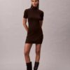 Lurex Merino Wool Blend Rib Sweater Dress