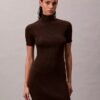 Lurex Merino Wool Blend Rib Sweater Dress