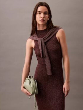 Lurex Midi Dress
