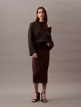 Lurex Midi Dress