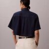 Lyocell Blend Cropped Boxy Shirt Lyocell Blend Cropped Boxy Shirt