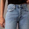 Lyocell Blend Wide Leg Jeans