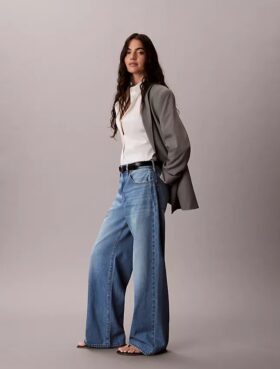 Lyocell Blend Wide Leg Jeans Lyocell Blend Wide Leg Jeans