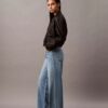 Lyocell Blend Wide Leg Jeans