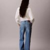 Lyocell Blend Wide Leg Jeans