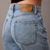 Lyocell Blend Wide Leg Jeans