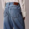 Lyocell Blend Wide Leg Jeans