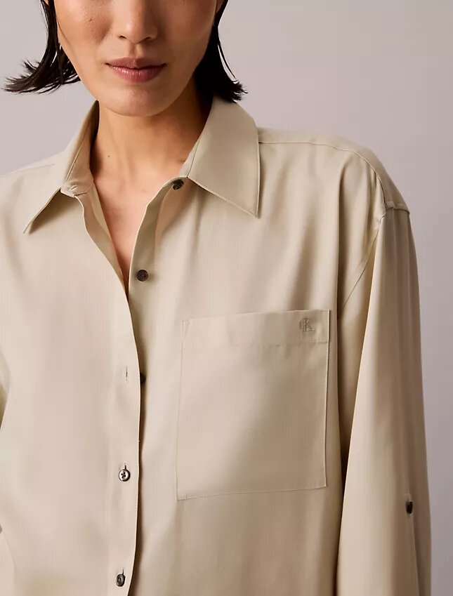 Lyocell Roll Tab Button-Down Shirt Lyocell Roll Tab Button-Down Shirt