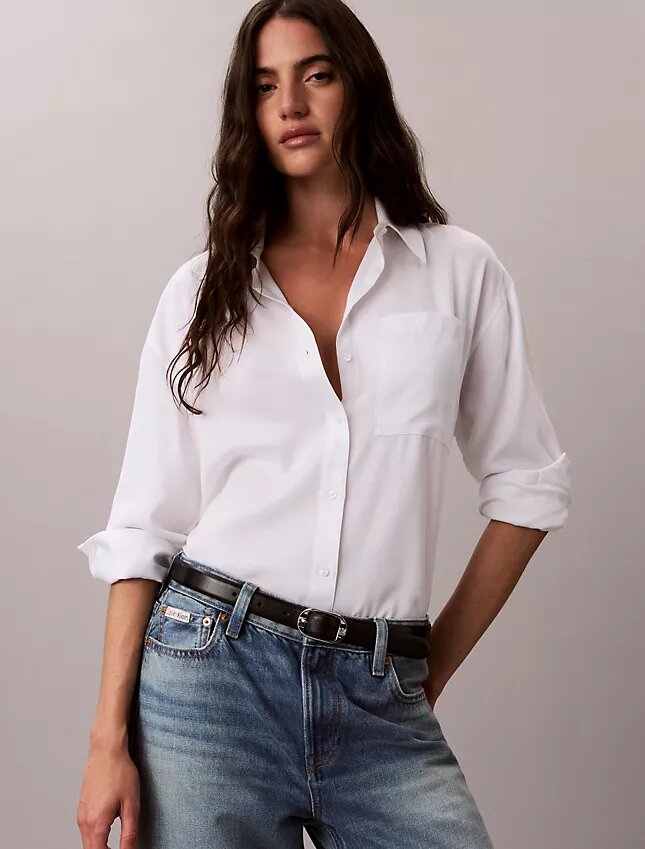Lyocell Roll Tab Button-Down Shirt Lyocell Roll Tab Button-Down Shirt