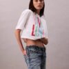 Marc Hundley Pride Viva Love Cropped Relaxed T-Shirt