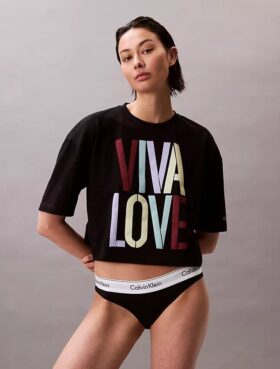 Marc Hundley Pride Viva Love Cropped Relaxed T-Shirt