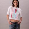 Marc Hundley Pride Viva Love Cropped Relaxed T-Shirt