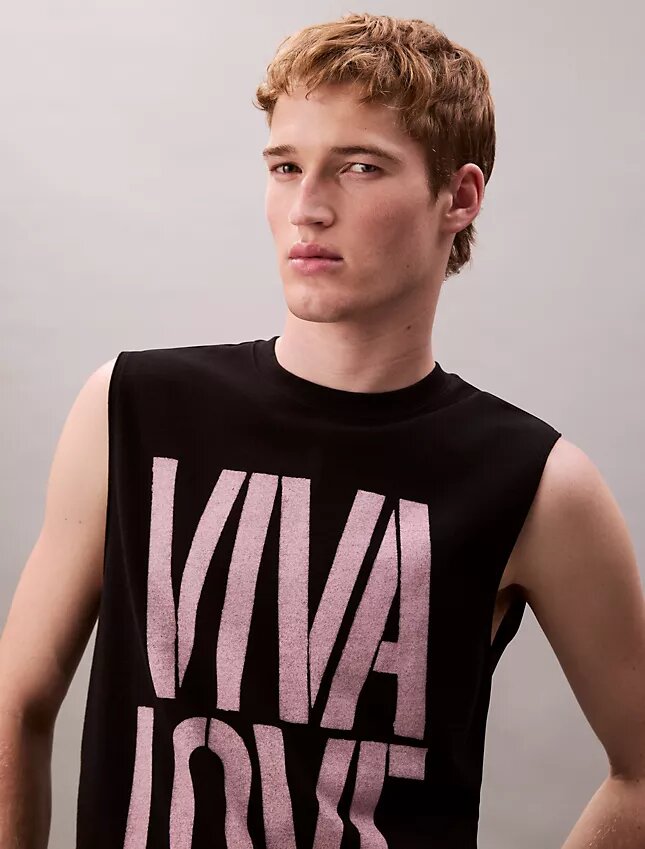 Marc Hundley Pride Viva Love Relaxed Tank Top Marc Hundley Pride Viva Love Relaxed Tank Top