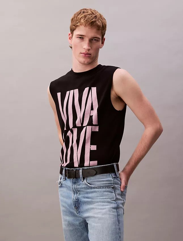 Marc Hundley Pride Viva Love Relaxed Tank Top Marc Hundley Pride Viva Love Relaxed Tank Top
