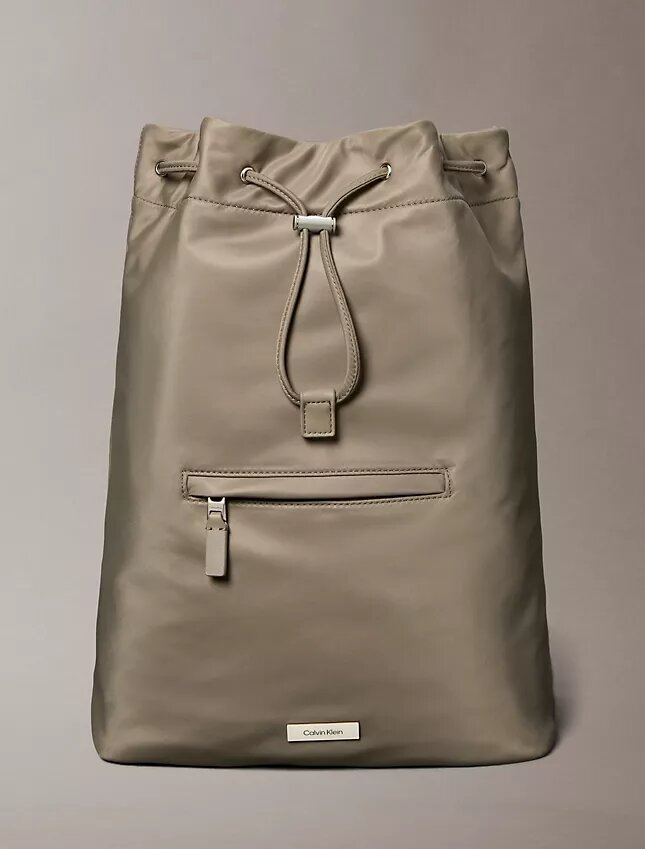 Matte Nylon Drawstring Backpack Matte Nylon Drawstring Backpack