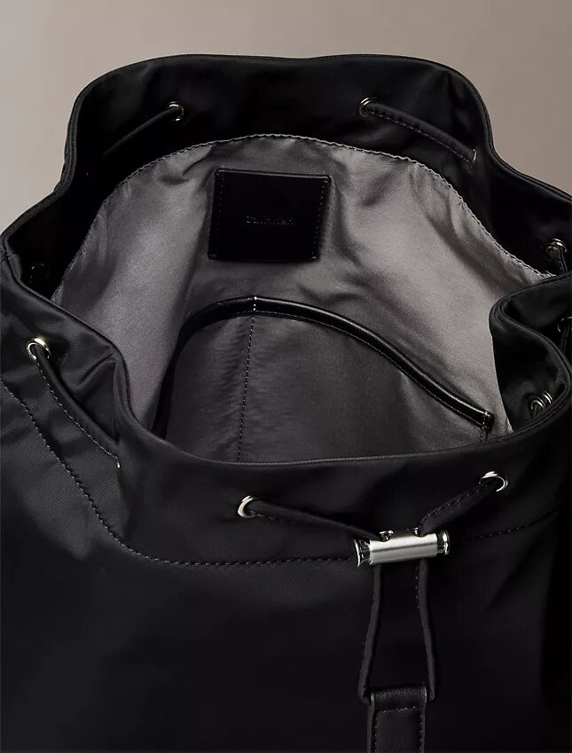 Matte Nylon Drawstring Backpack Matte Nylon Drawstring Backpack