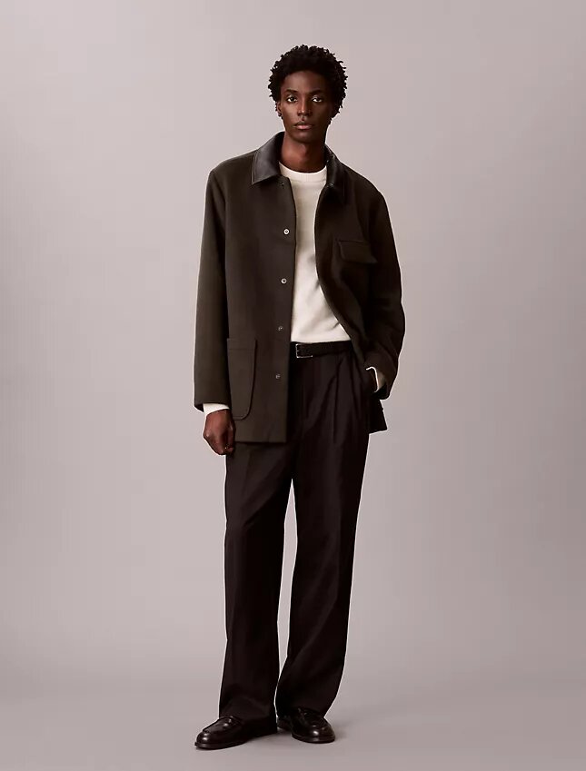 Melton Wool Blend Car Coat Melton Wool Blend Car Coat