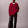 Merino Wool Blend Relaxed V-Neck Sweater Merino Wool Blend Relaxed V-Neck Sweater