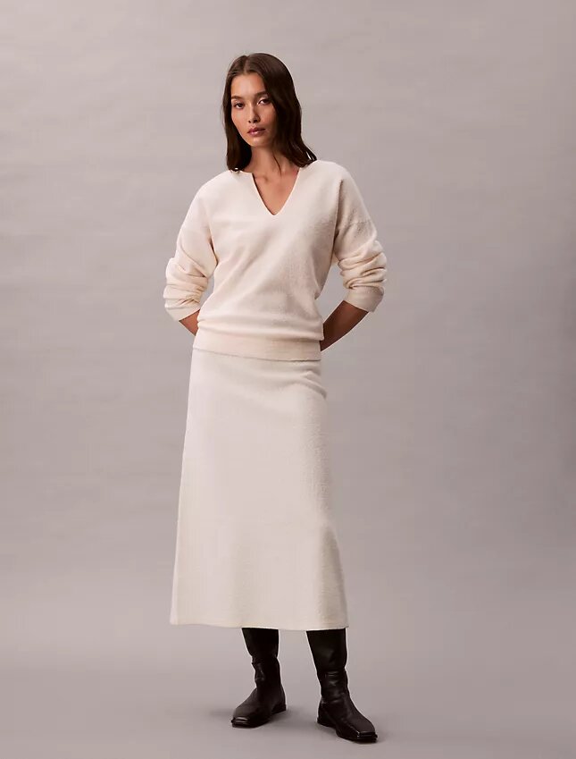 Merino Wool Midi Skirt Merino Wool Midi Skirt