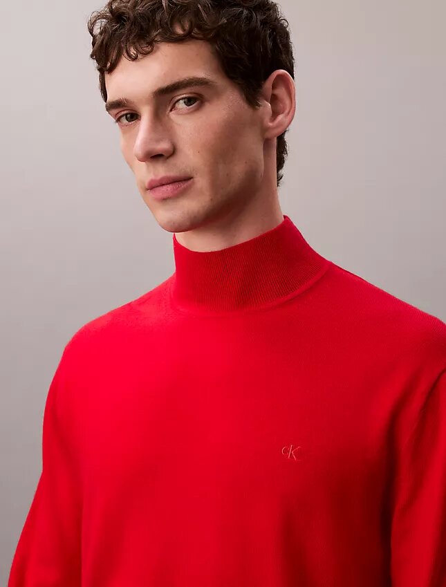 Merino Wool Mock Neck Sweater Merino Wool Mock Neck Sweater